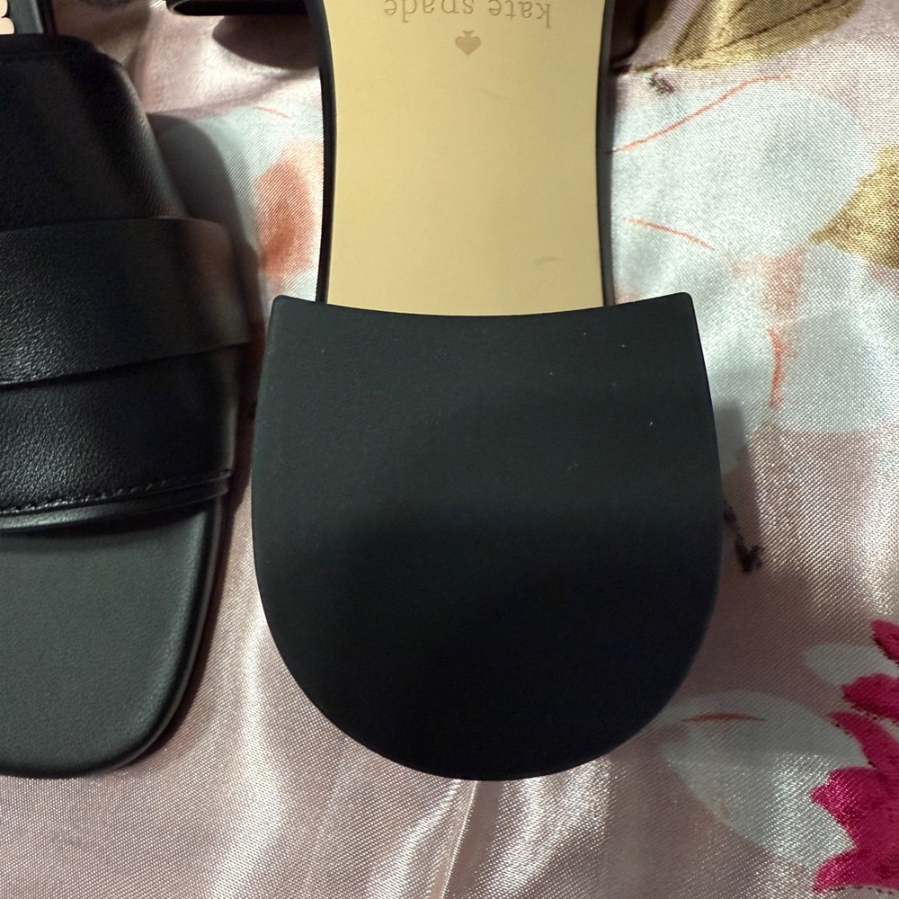 Kate Spade Black Leather Slides - Picture 5 of 8